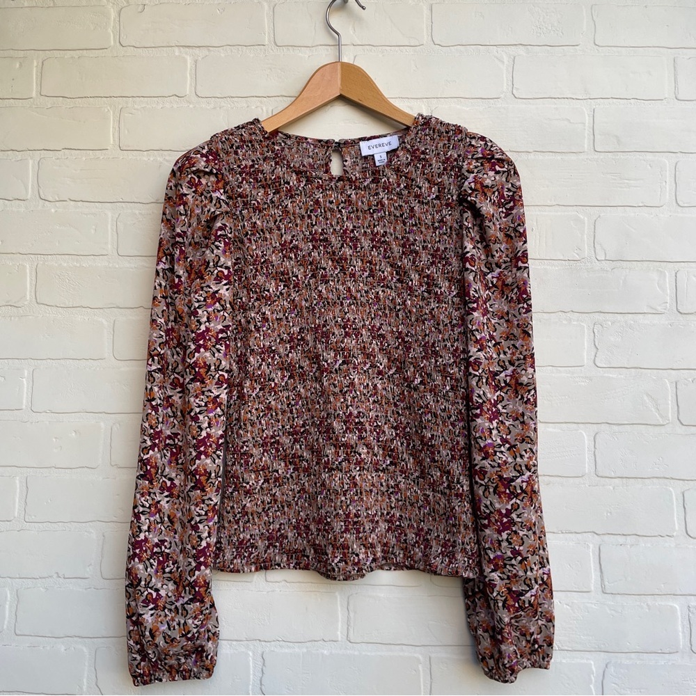 Evereve Floral Smocked Margaret Women's Top